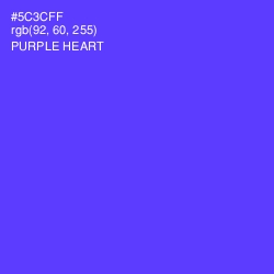 #5C3CFF - Purple Heart Color Image